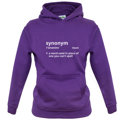 Synonym A Word In Place Of One You Can't Spell Kids T Shirt