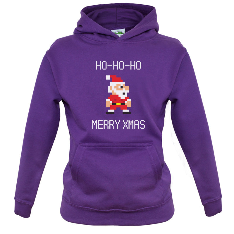 8 Bit Santa Pixel Kids T Shirt