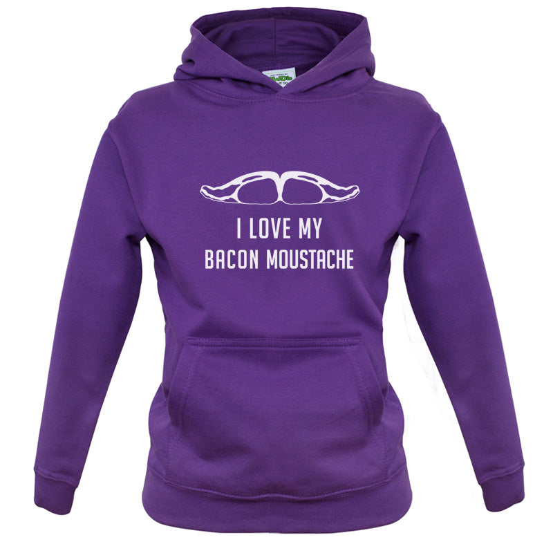 I Love My Bacon Moustache Kids T Shirt