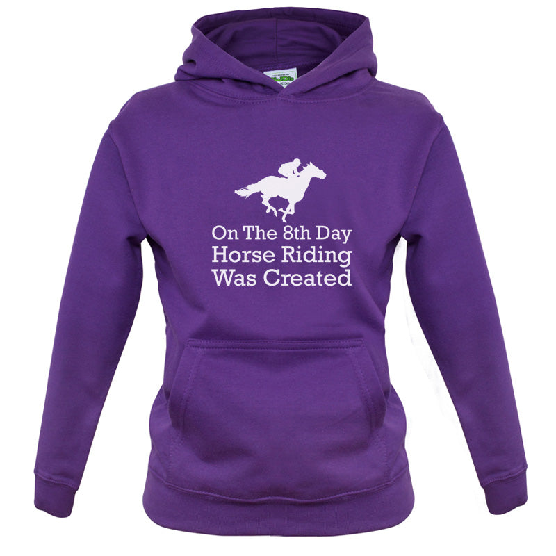 On The 8th Day Horse Riding Was Created Kids T Shirt