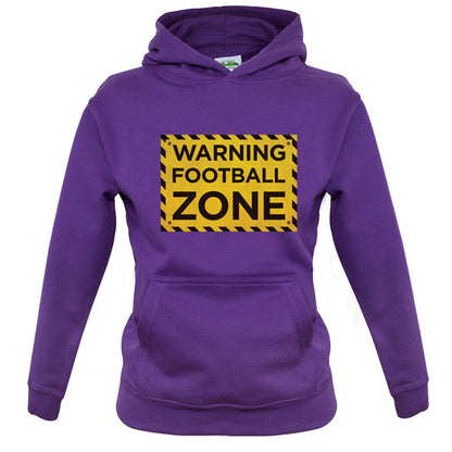 Warning Football Zone Kids T Shirt