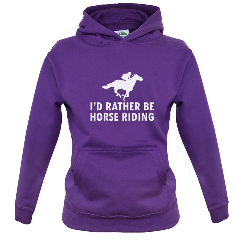 I'd Rather Be Horse Riding Kids T Shirt