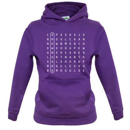 WordSearch Snowboarding Kids T Shirt