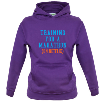 Training For A Marathon On Netflix Kids T Shirt