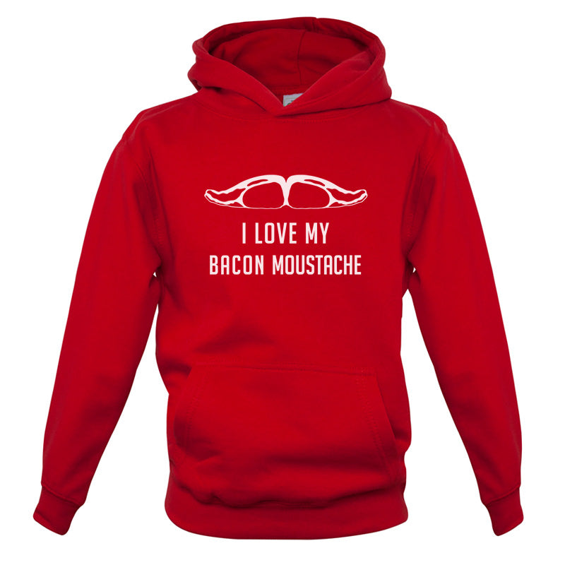 I Love My Bacon Moustache Kids T Shirt