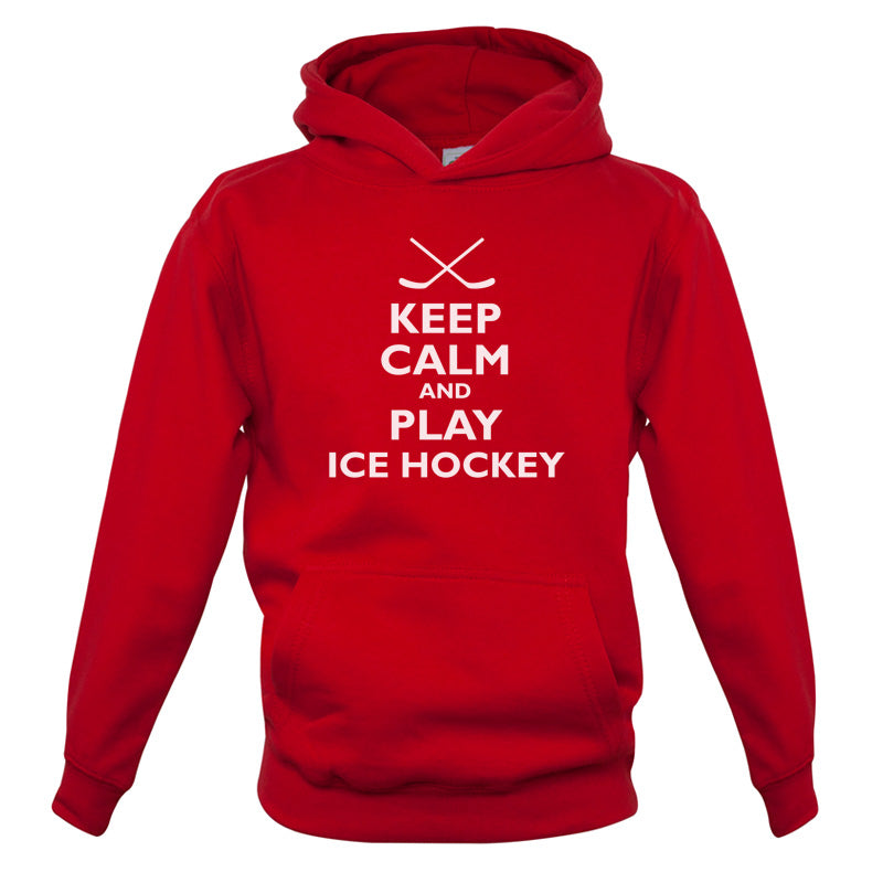 Keep Calm and Play Ice Hockey Kids T Shirt