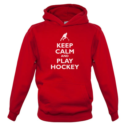 Keep Calm and Play Hockey Kids T Shirt