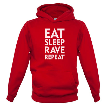 Eat Sleep Rave Repeat Kids T Shirt