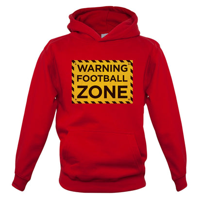 Warning Football Zone Kids T Shirt