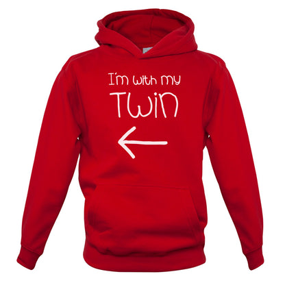 I'm With My Twin ( Left) Kids T Shirt