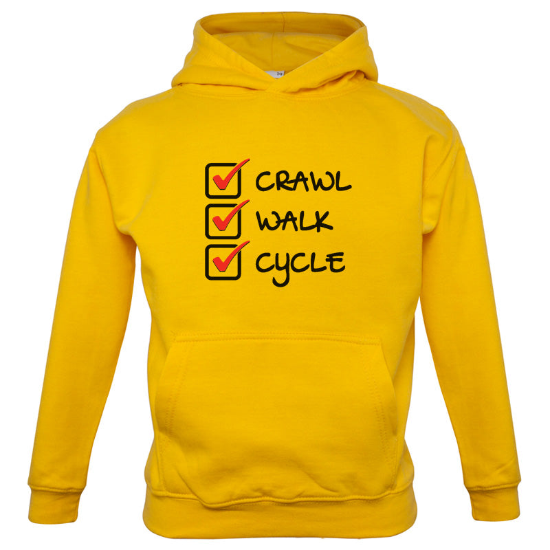 Crawl Walk Cycle Kids T Shirt