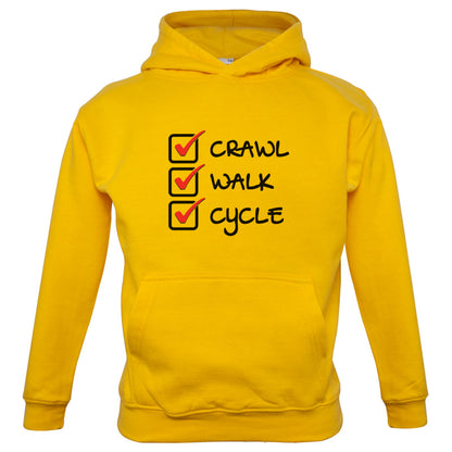 Crawl Walk Cycle Kids T Shirt