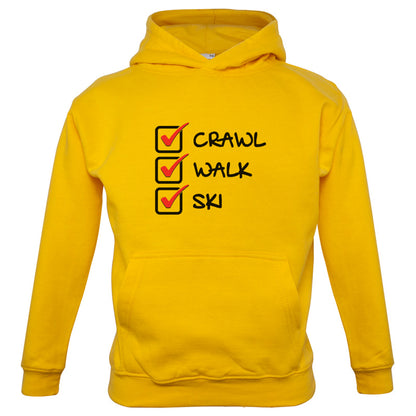 Crawl Walk Ski Kids T Shirt