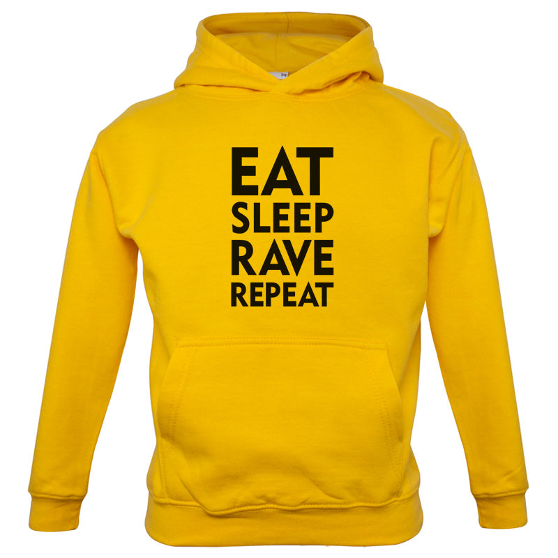 Eat Sleep Rave Repeat Kids T Shirt