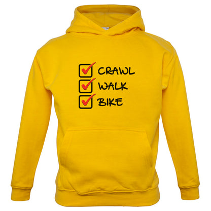 Crawl Walk Bike Kids T Shirt