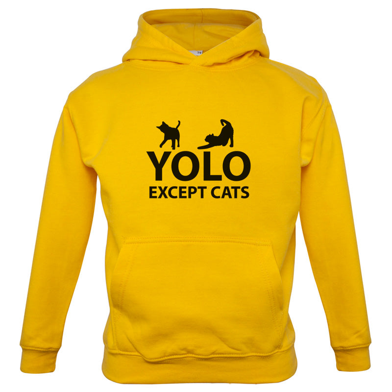 Yolo Except Cats Kids T Shirt