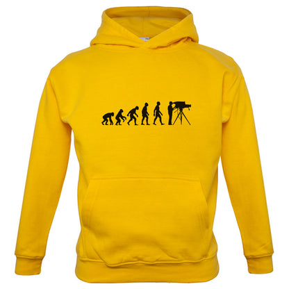 Evolution of Man Cameraman Kids T Shirt