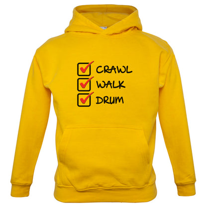 Crawl Walk Drum Kids T Shirt