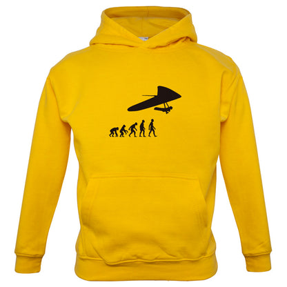 Evolution Of Man Hang Glider Kids T Shirt