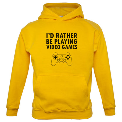 I'd Rather Be Playing Video Games Kids T Shirt