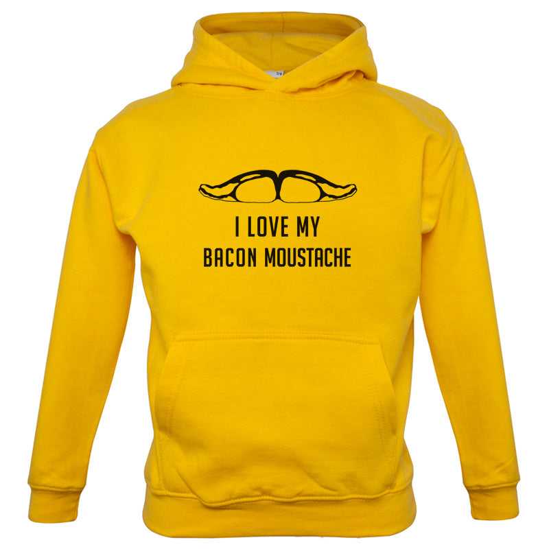 I Love My Bacon Moustache Kids T Shirt