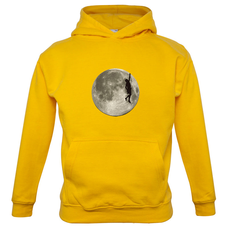 Rock Climbing Moon Kids T Shirt