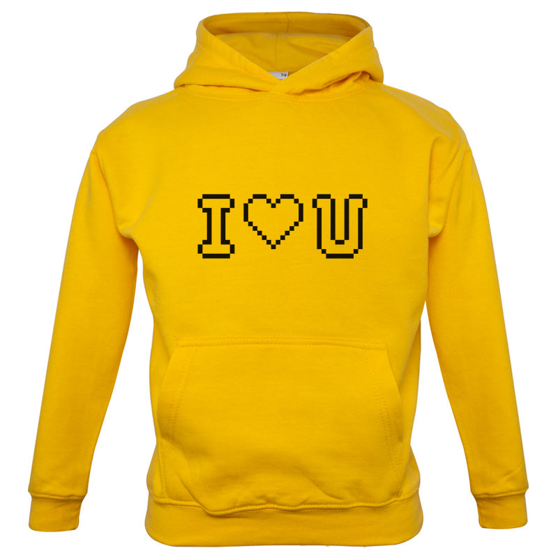 I Love U (Pixels) Kids T Shirt