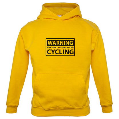 Warning May Start Talk About Cycling Kids T Shirt