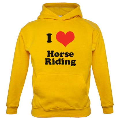 I Love Horse Riding Kids T Shirt