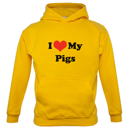 I Love My Pigs Kids T Shirt