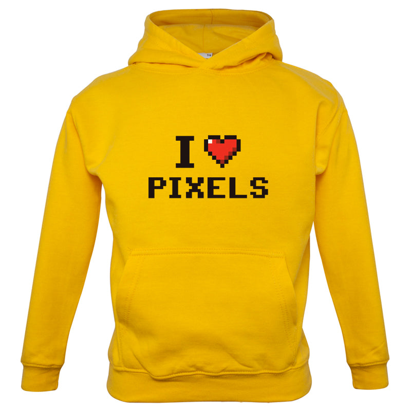 I Love Pixels Kids T Shirt