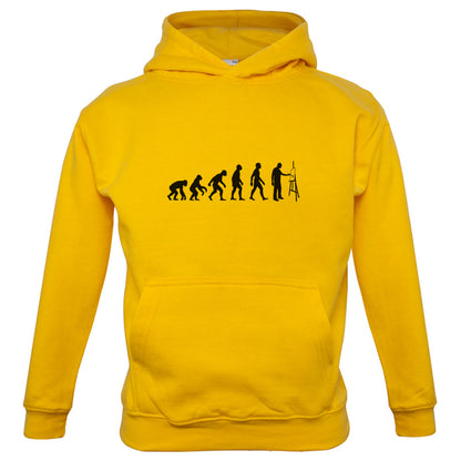 Evolution Of Man Artist Kids T Shirt