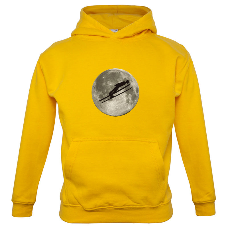 Ski Jump Moon Kids T Shirt