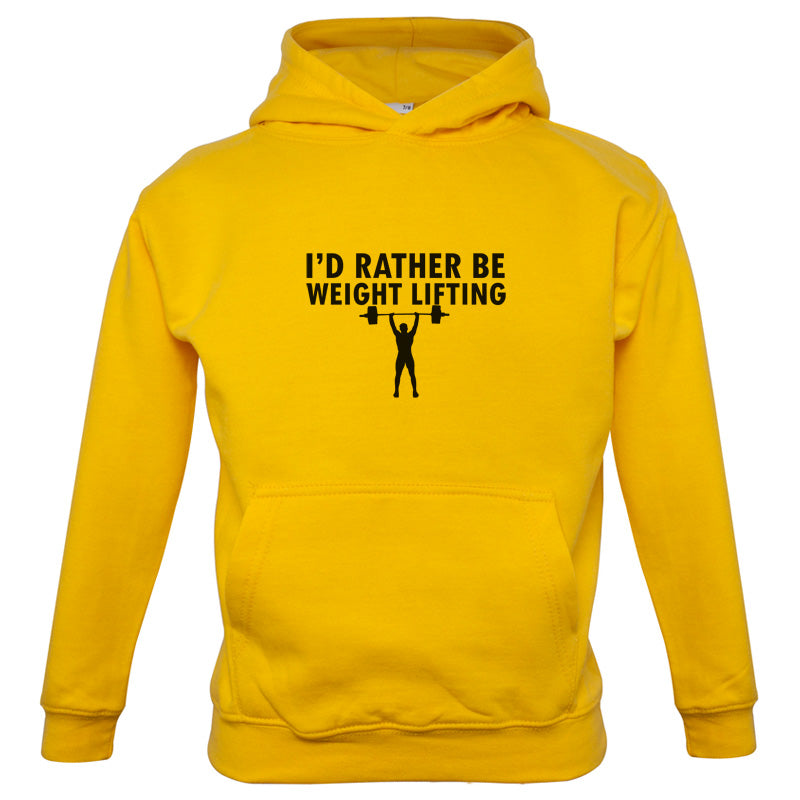 I'd Rather Be Weightlifting Kids T Shirt