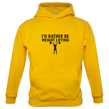 I'd Rather Be Weightlifting Kids T Shirt