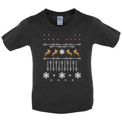 Christmas Reindeer Design Kids T Shirt