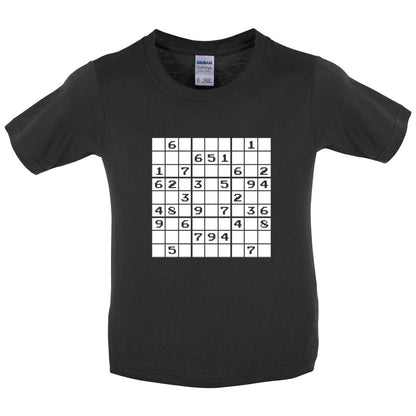 Sudoku Gamer Puzzle Kids T Shirt