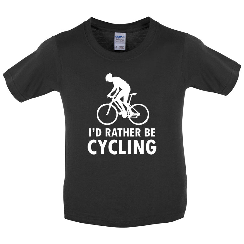 I'd Rather Be Cycling Kids T Shirt