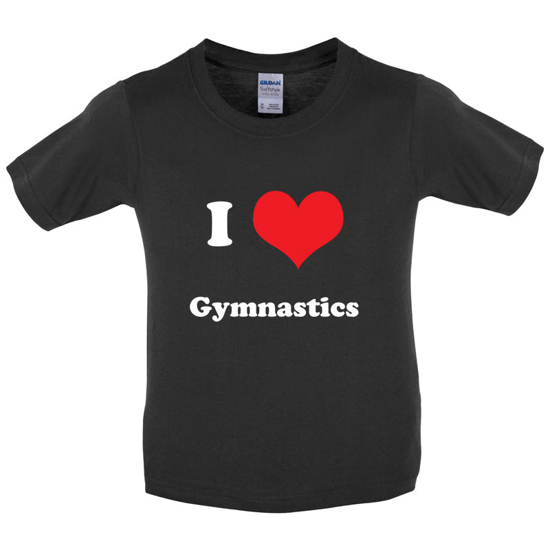 I Love Gymnastics Kids T Shirt