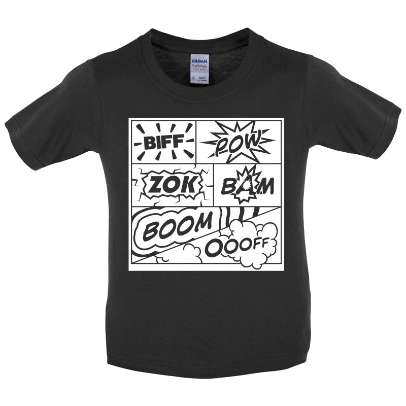 Biff Pow Bam Comic book Kids T Shirt