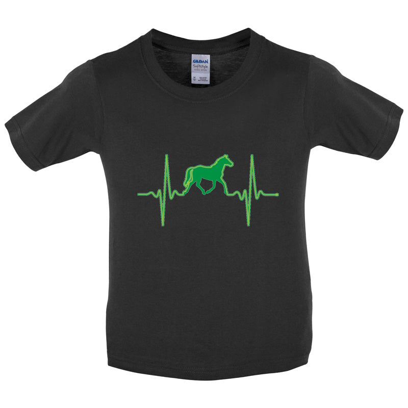 Heartbeat Horse Kids T Shirt