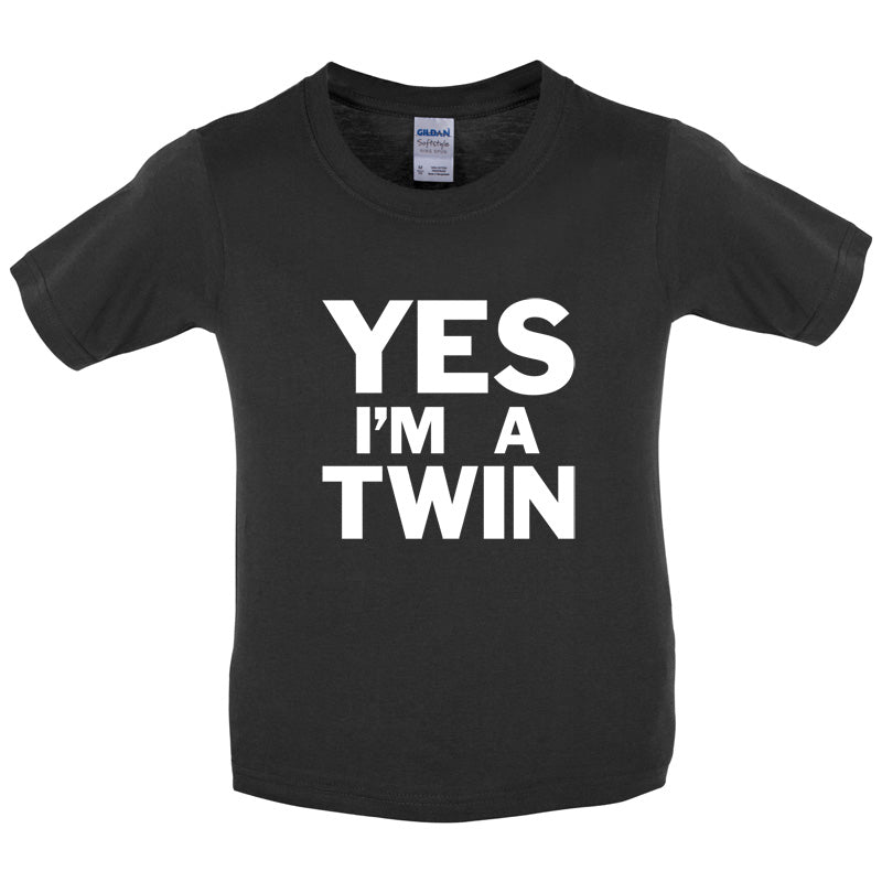 Yes I'm A Twin Kids T Shirt