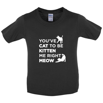 You've Cat To Be Kitten Me Right Meow Kids T Shirt