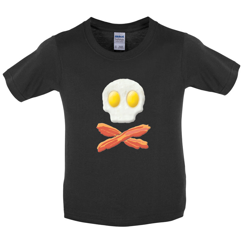 Eggs Bacon Skull and Bones Kids T Shirt