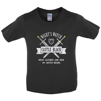 Nights Watch Castle Black Kids T Shirt