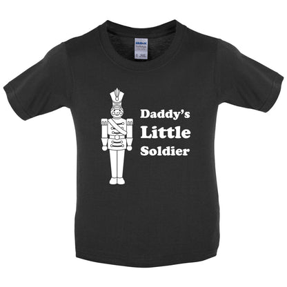 Daddy's Little Soldier Kids T Shirt