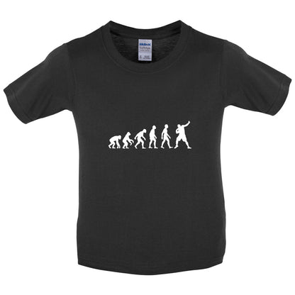 Evolution Of Man Shot Put Kids T Shirt