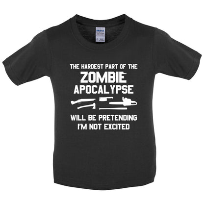 The Hardest Part Of The Zombie Apocalypse Kids T Shirt