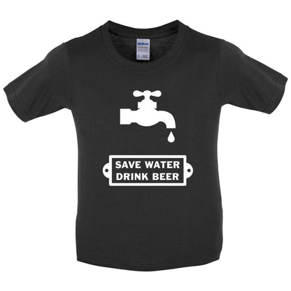 Save Water Drink Beer Kids T Shirt