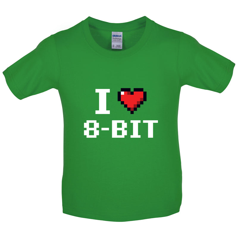 I Love 8-Bit Kids T Shirt